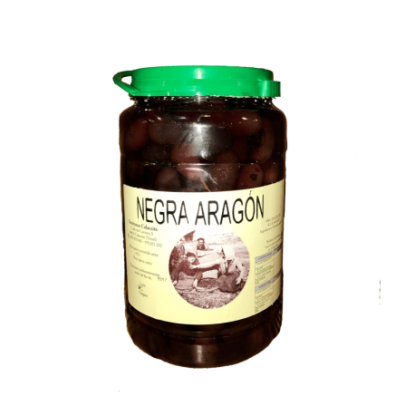ACEITUNAS CALACEITE  Aceitunas negras Aragon con agua 1 kg